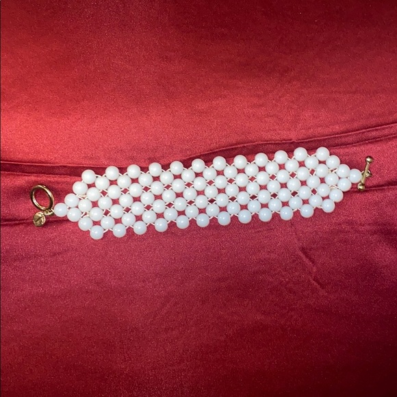 Talbots White Beaded Bracelet